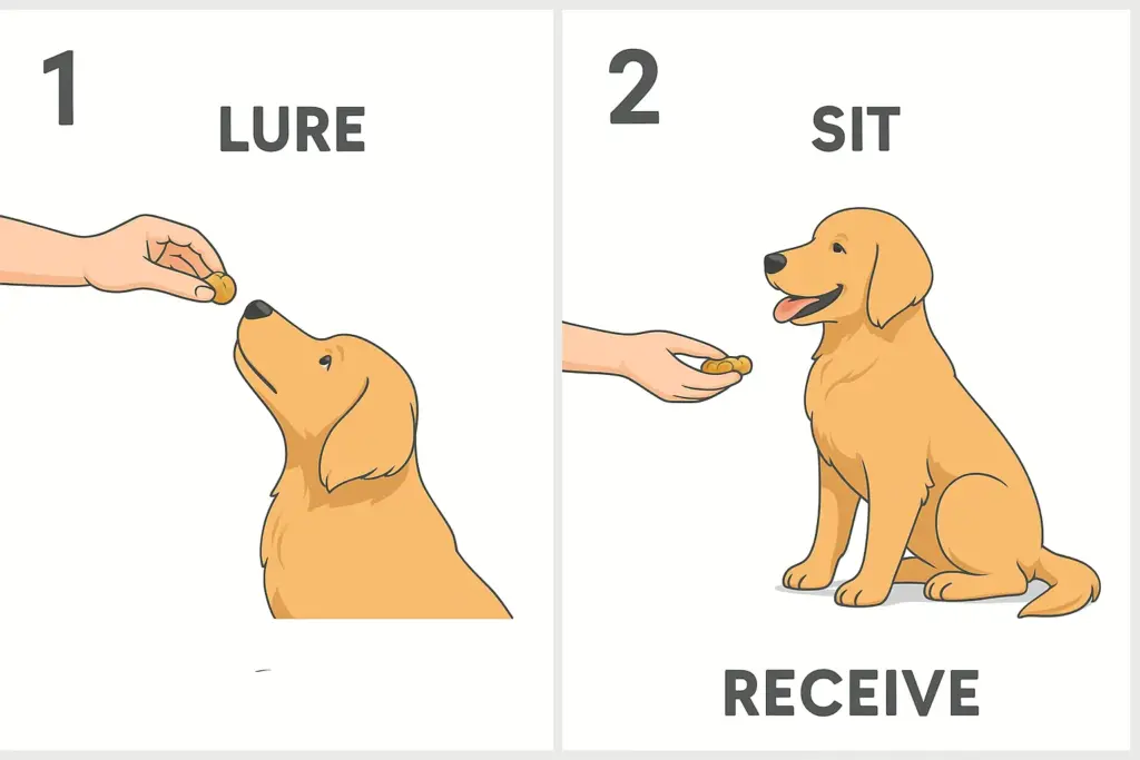 Hướng dẫn lệnh ngồi cho chó
