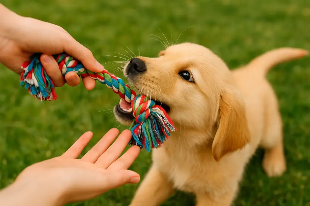 cách dạy chó không cắn tay