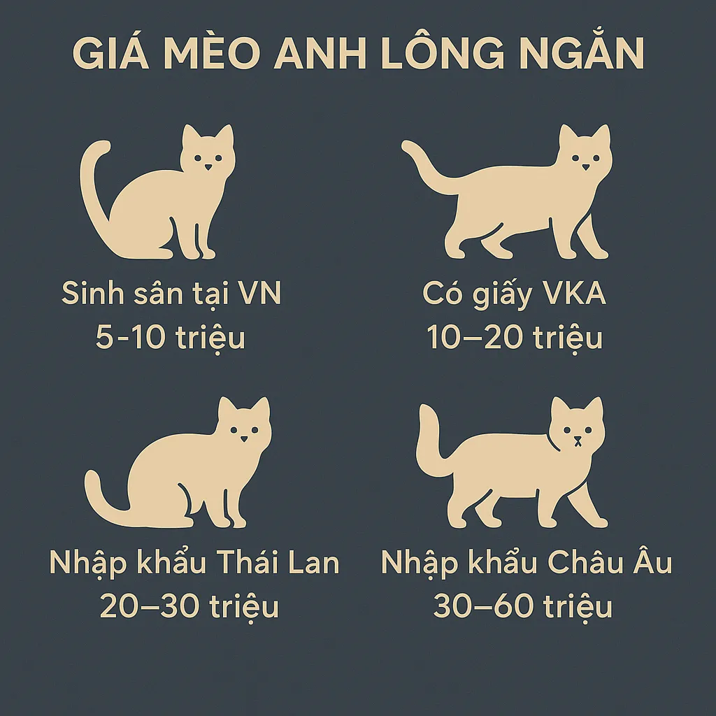 Bảng Giá Mèo Anh Lông Ngắn