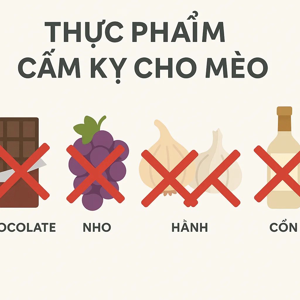 những món ăn gây hại cho mèo
